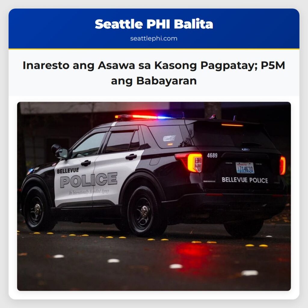 Inaresto ang Asawa sa Kasong Pagpatay; P5M ang