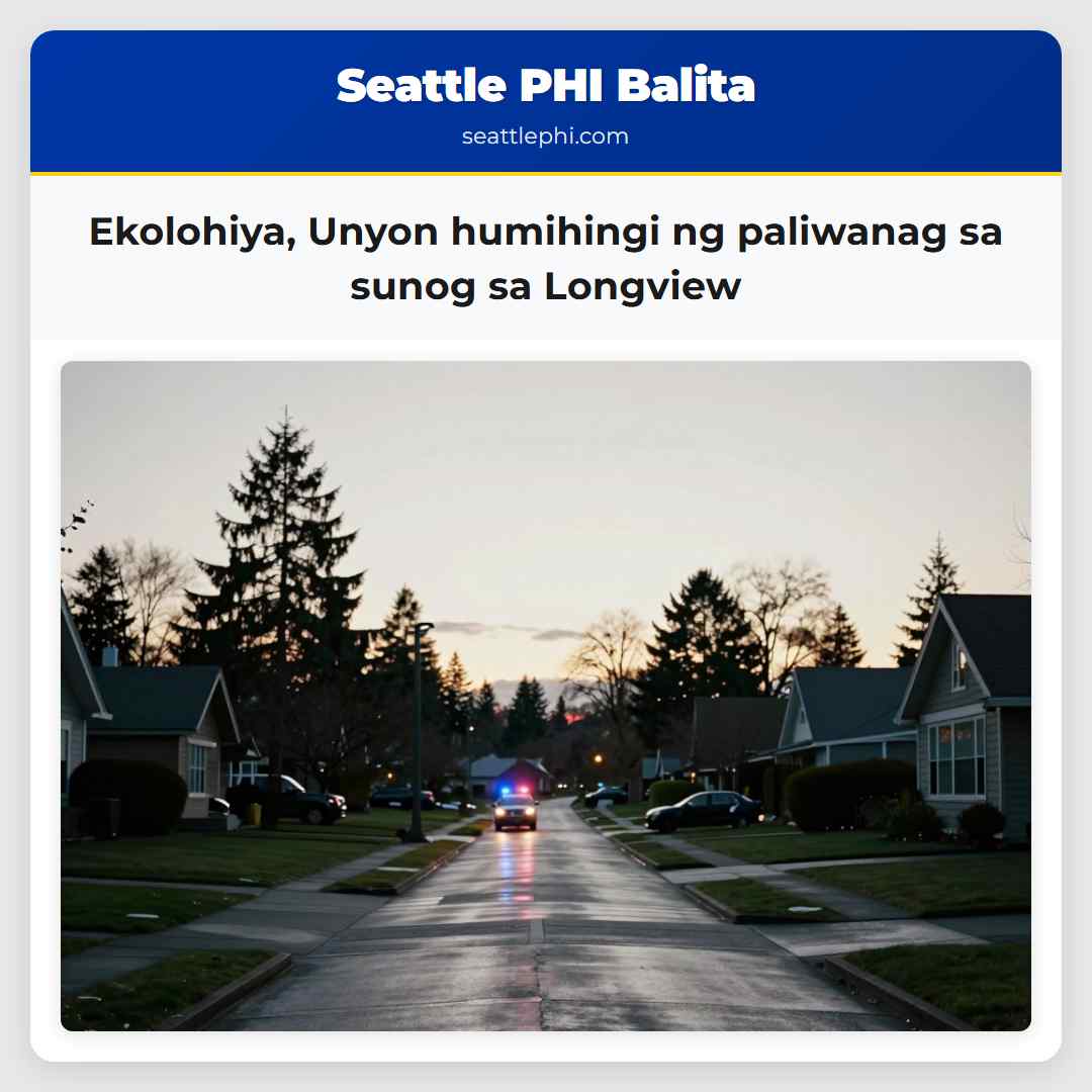 Ekolohiya, Unyon humihingi ng paliwanag sa sunog