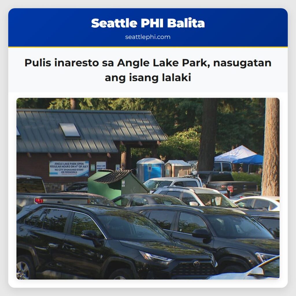 Pulis inaresto sa Angle Lake Park, nasugatan ang