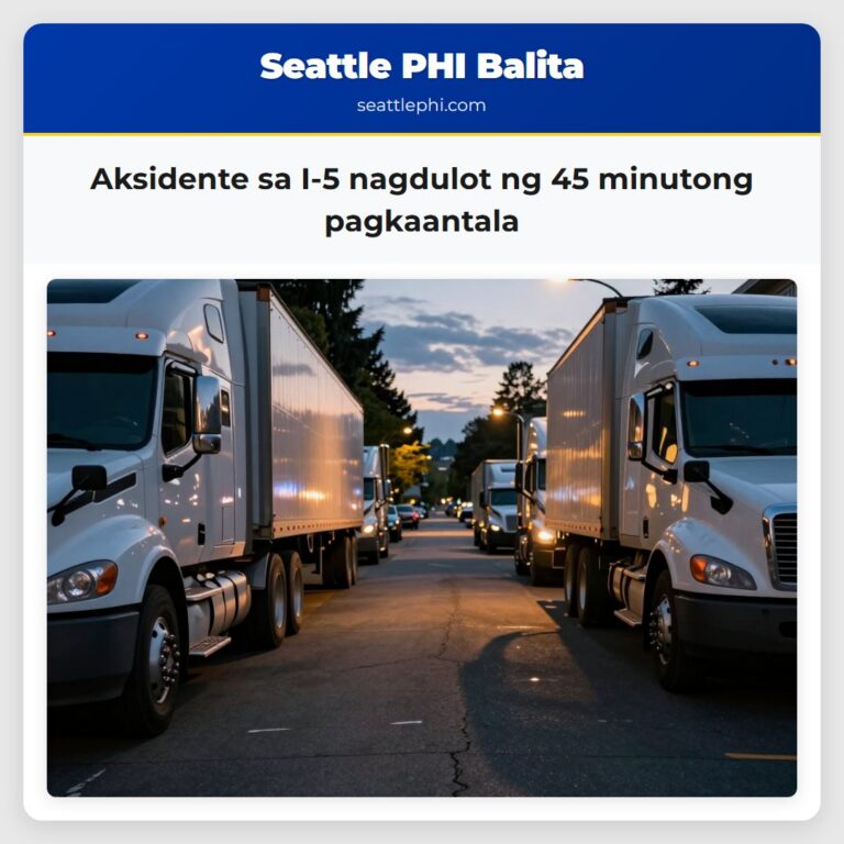 Aksidente sa I-5 nagdulot ng 45 minutong pagkaantala