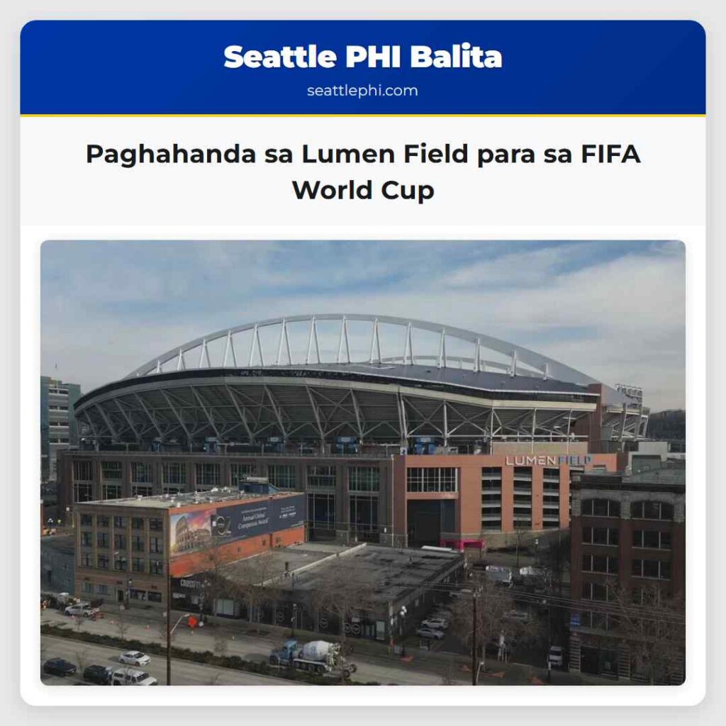 Paghahanda sa Lumen Field para sa FIFA World Cup