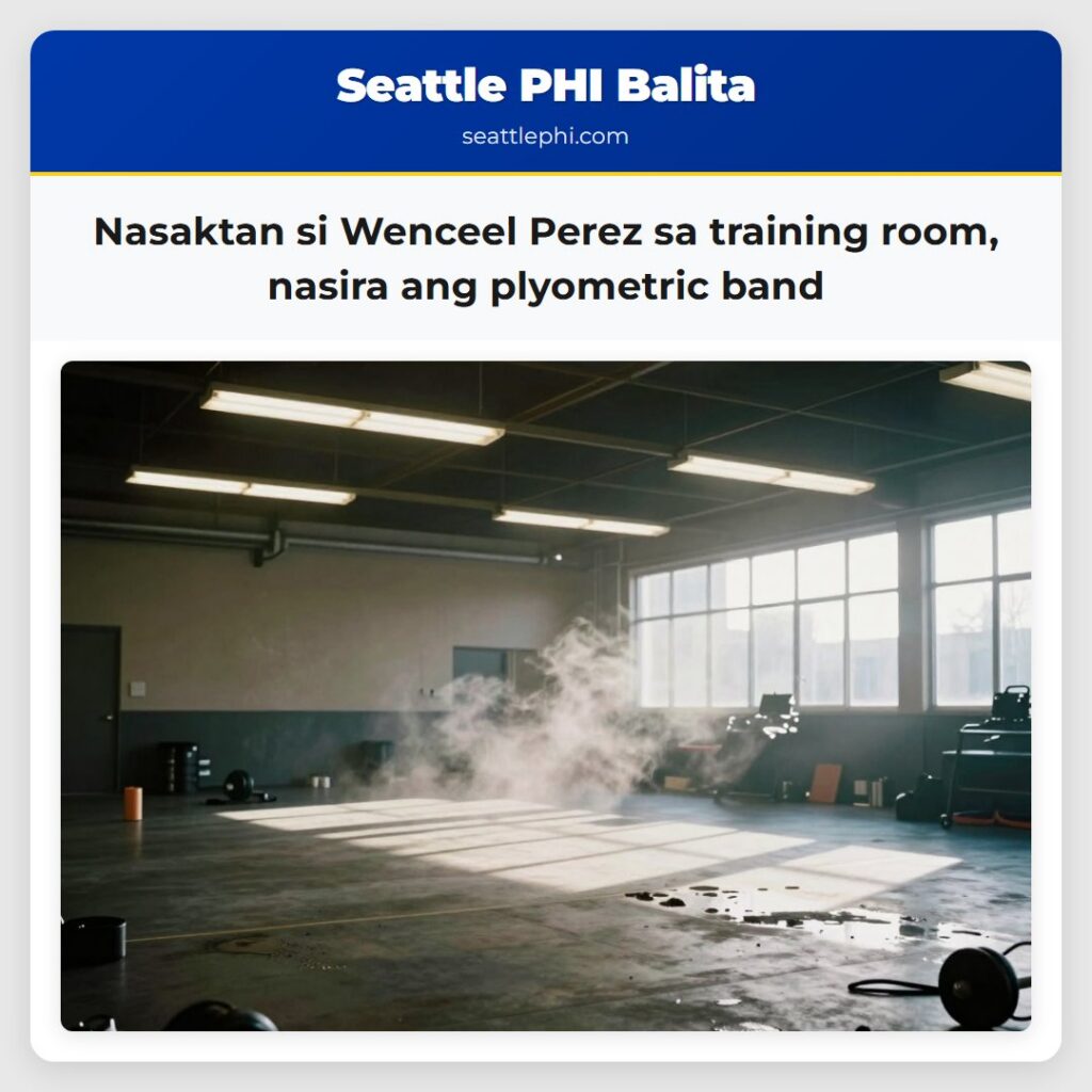 Nasaktan si Wenceel Perez sa training room,