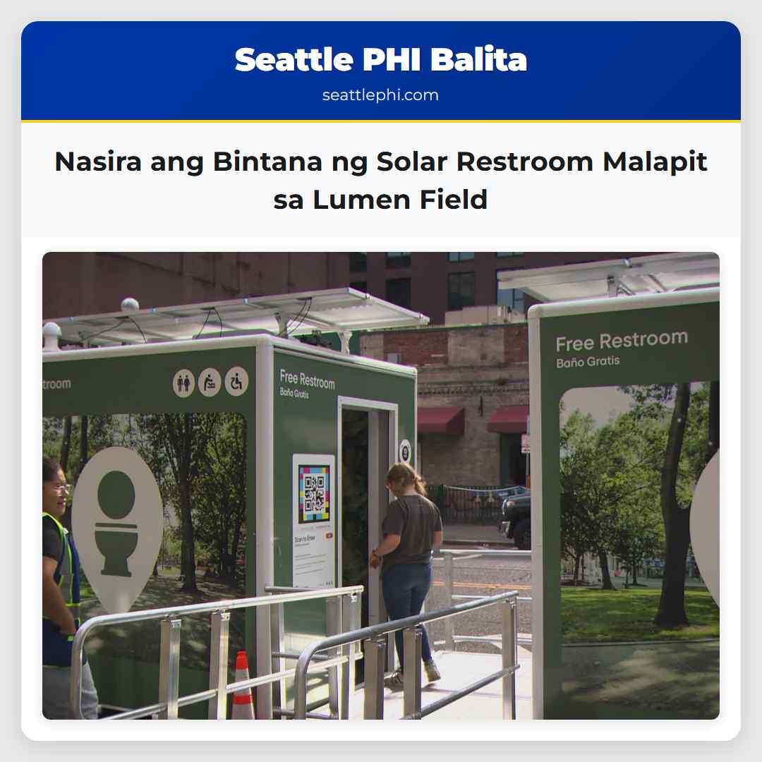 Nasira ang Bintana ng Solar Restroom Malapit sa