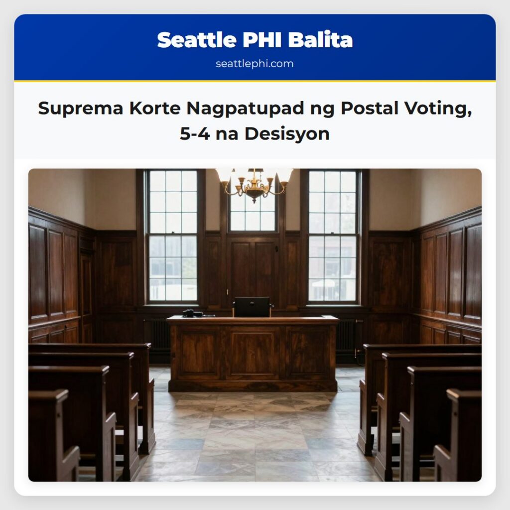 Suprema Korte Nagpatupad ng Postal Voting, 5-4 na