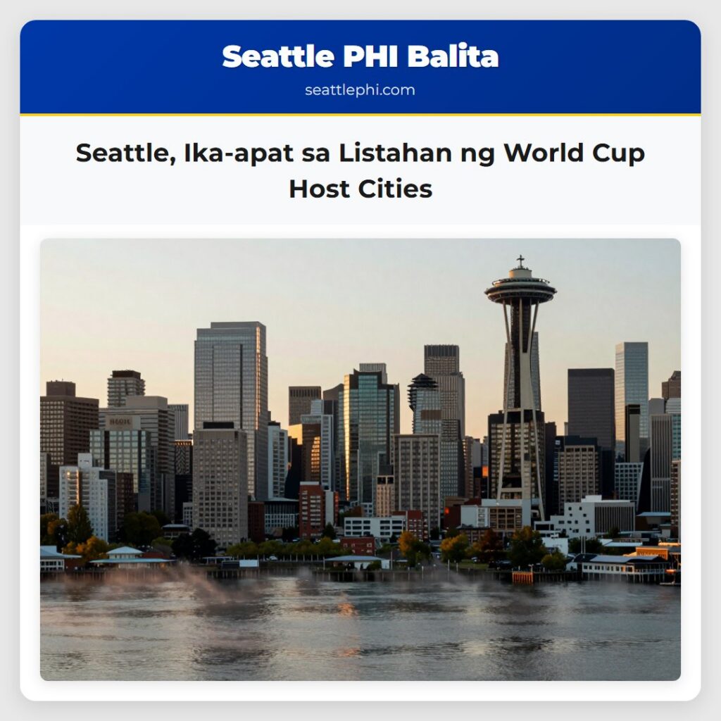 Seattle, Ika-apat sa Listahan ng World Cup Host