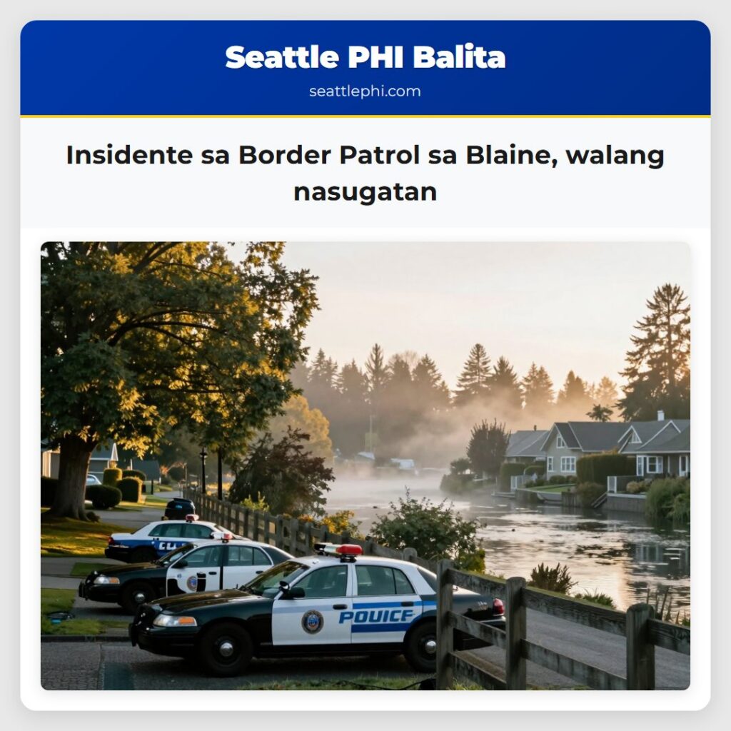 Insidente sa Border Patrol sa Blaine, walang