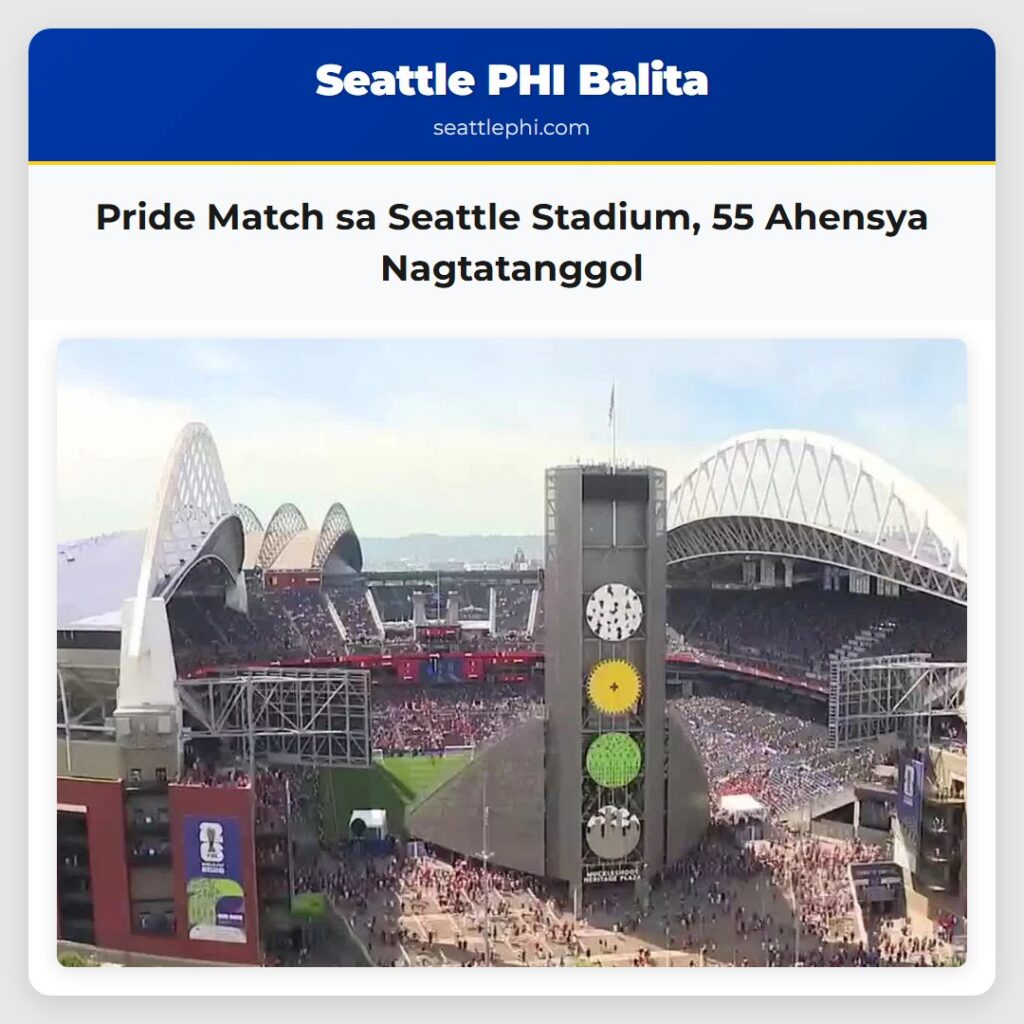 Pride Match sa Seattle Stadium, 55 Ahensya