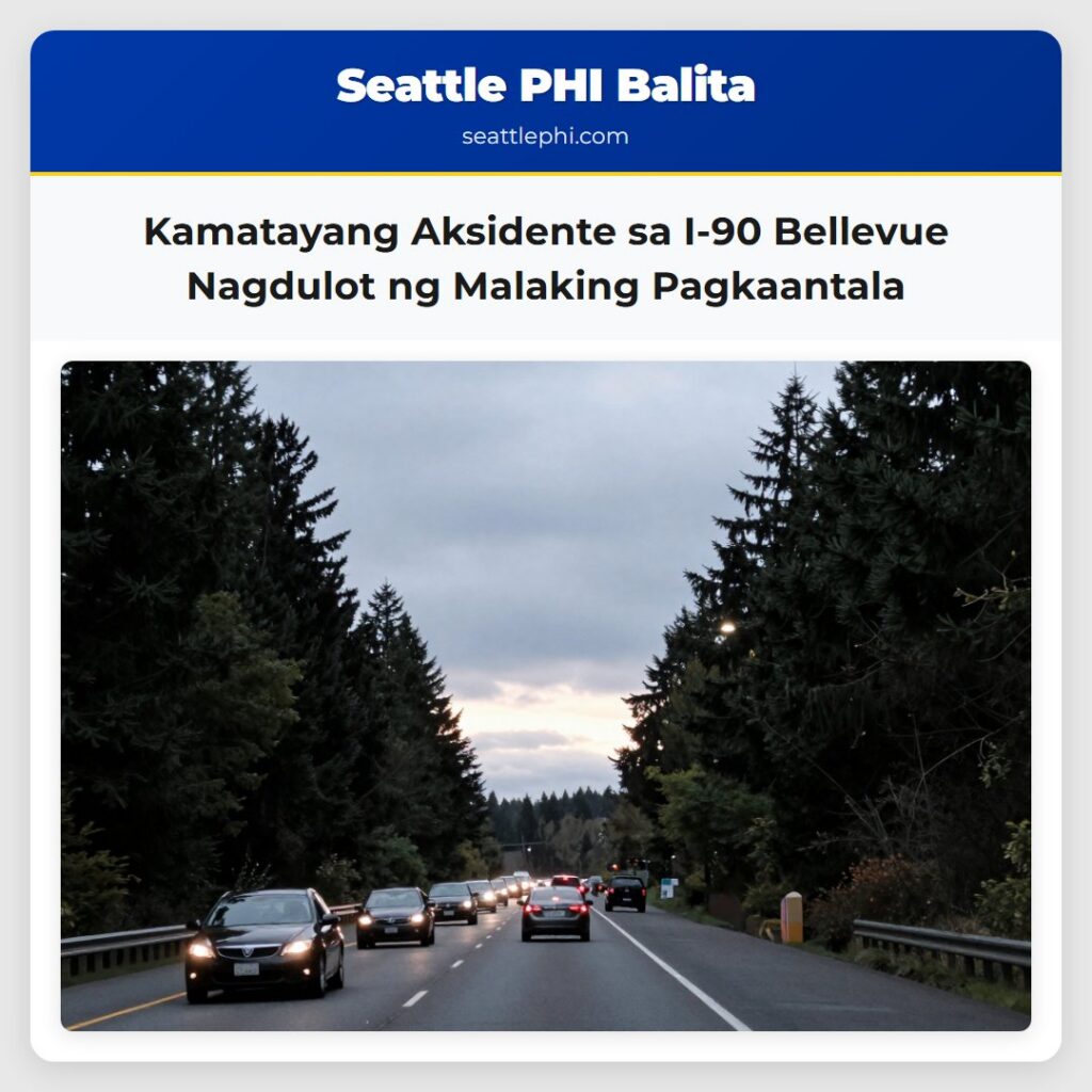 Kamatayang Aksidente sa I-90 Bellevue Nagdulot ng
