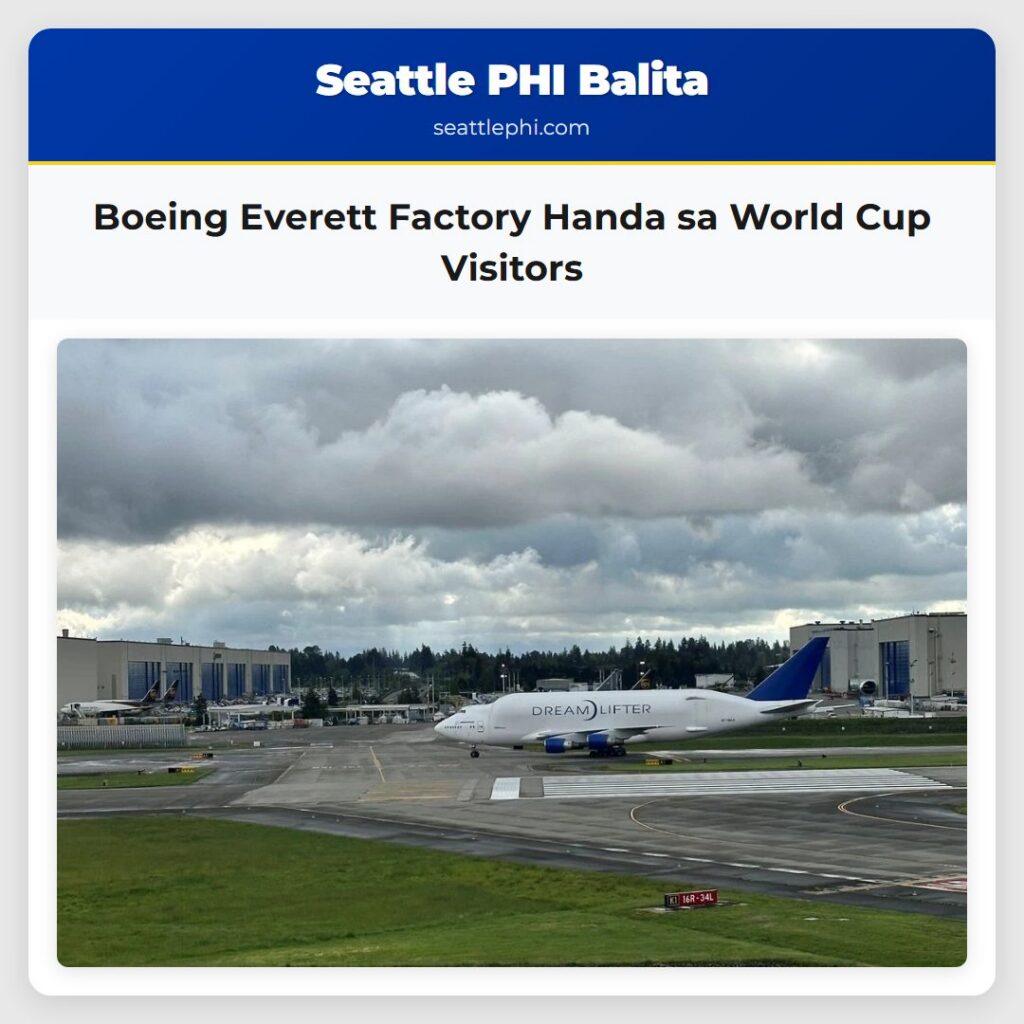 Boeing Everett Factory Handa sa World Cup Visitors