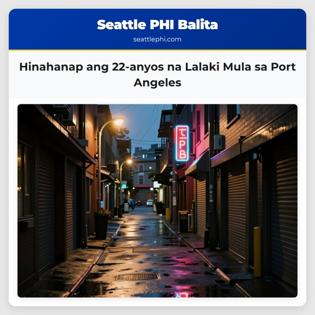 Hinahanap ang 22-anyos na Lalaki Mula sa Port