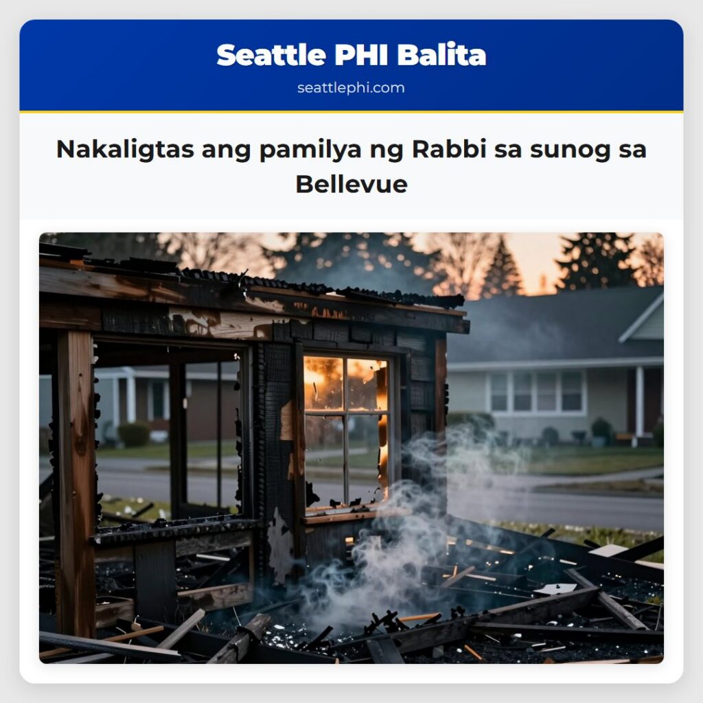 Nakaligtas ang pamilya ng Rabbi sa sunog sa