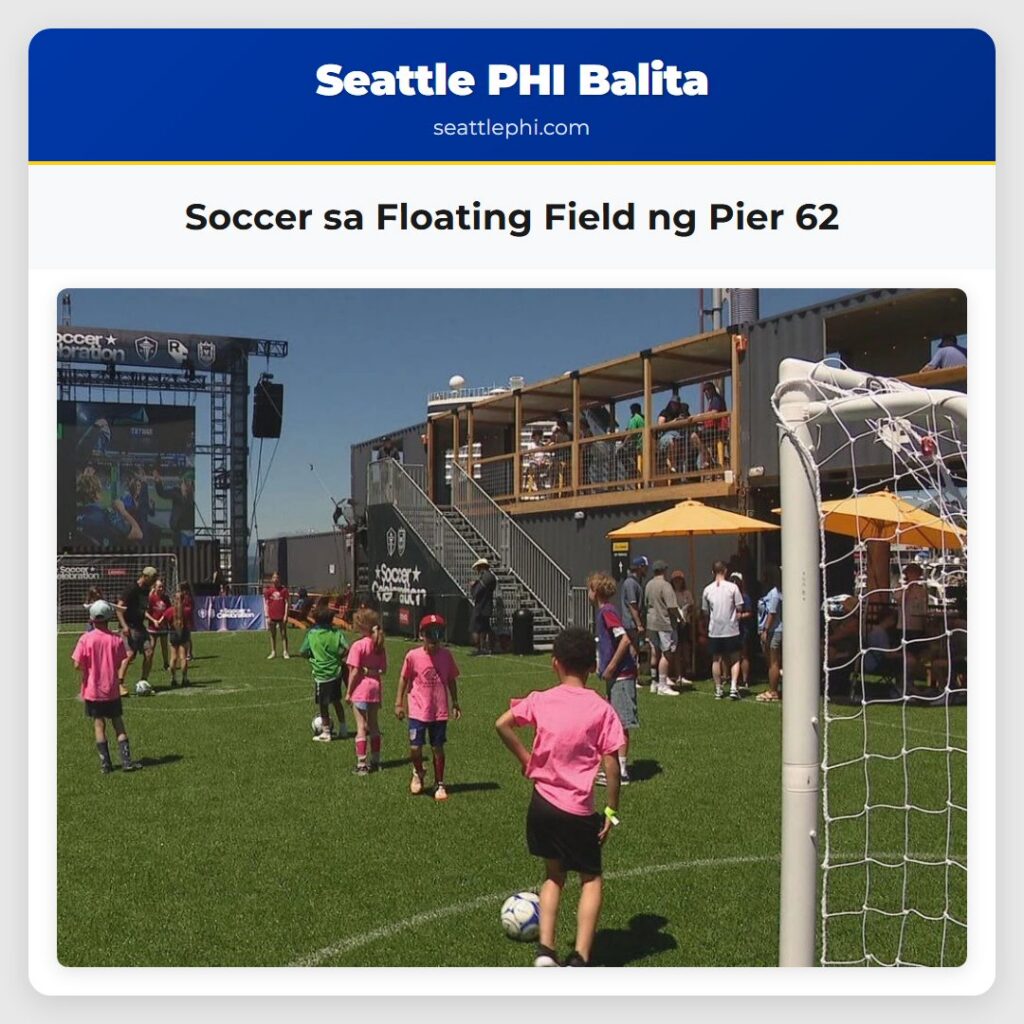 Soccer sa Floating Field ng Pier 62