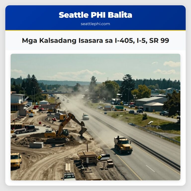 Mga Kalsadang Isasara sa I-405 I-5 SR 99