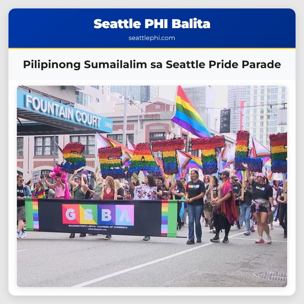 Pilipinong Sumailalim sa Seattle Pride Parade