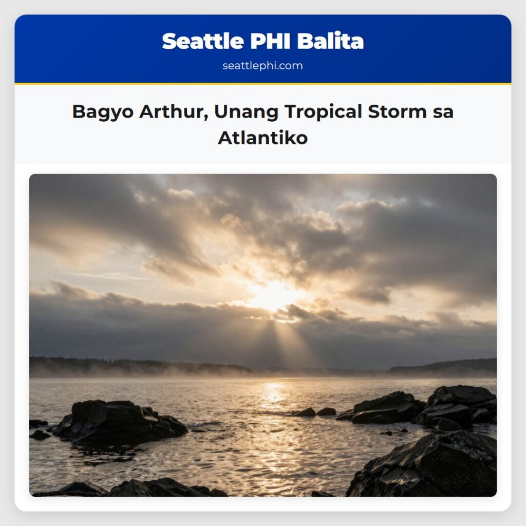 Bagyo Arthur Unang Tropical Storm sa Atlantiko