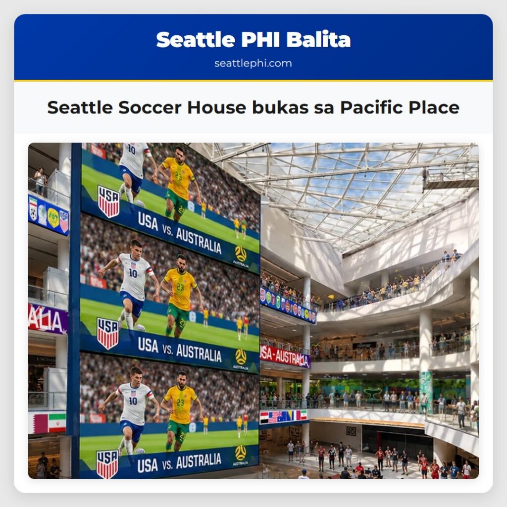 Seattle Soccer House bukas sa Pacific Place