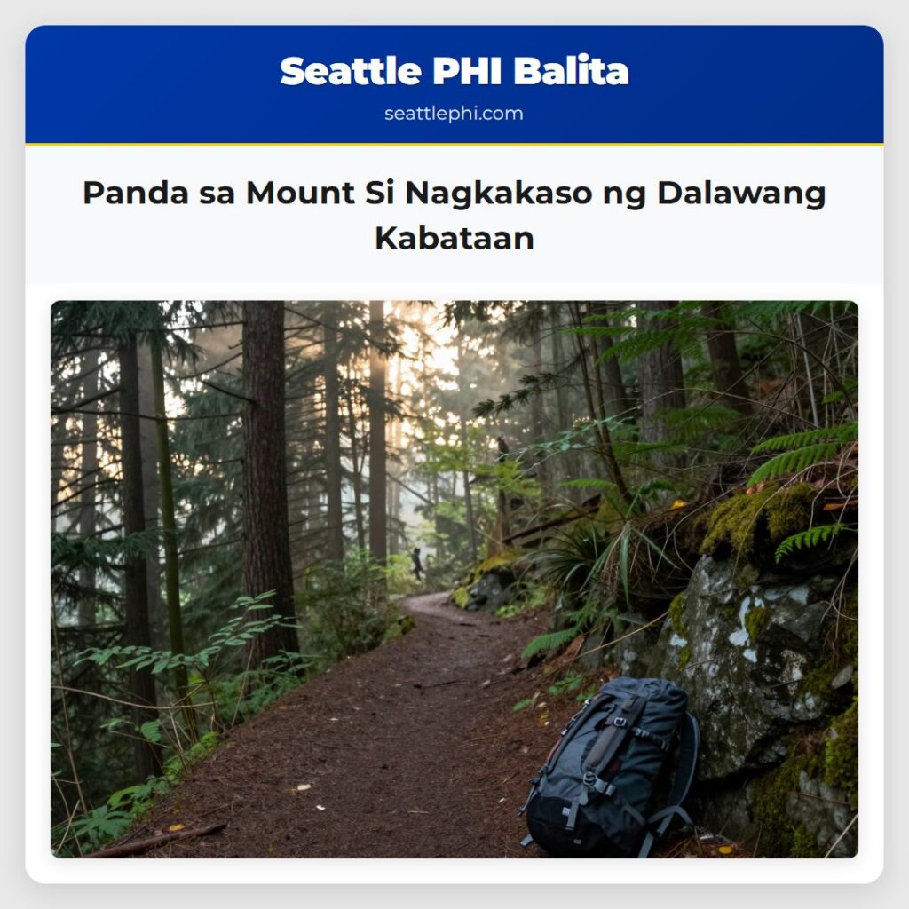Panda sa Mount Si Nagkakaso ng Dalawang Kabataan