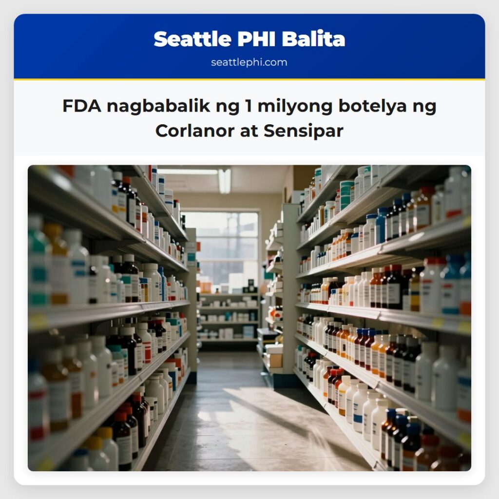 FDA nagbabalik ng 1 milyong botelya ng Corlanor