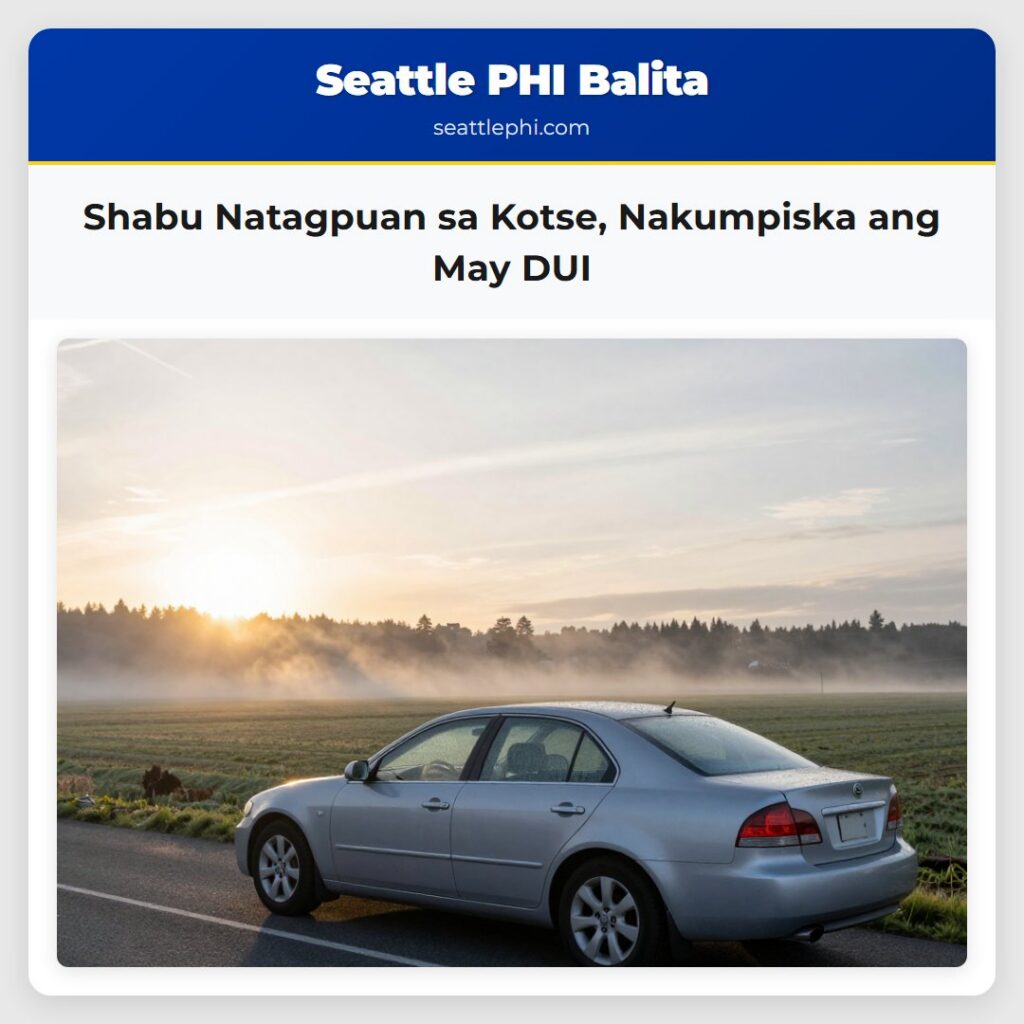 Shabu Natagpuan sa Kotse, Nakumpiska ang May DUI