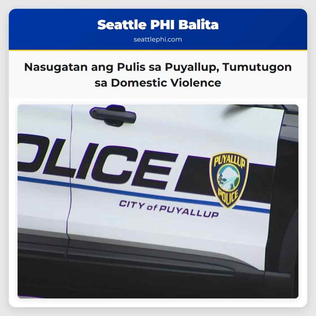 Nasugatan ang Pulis sa Puyallup, Tumutugon sa
