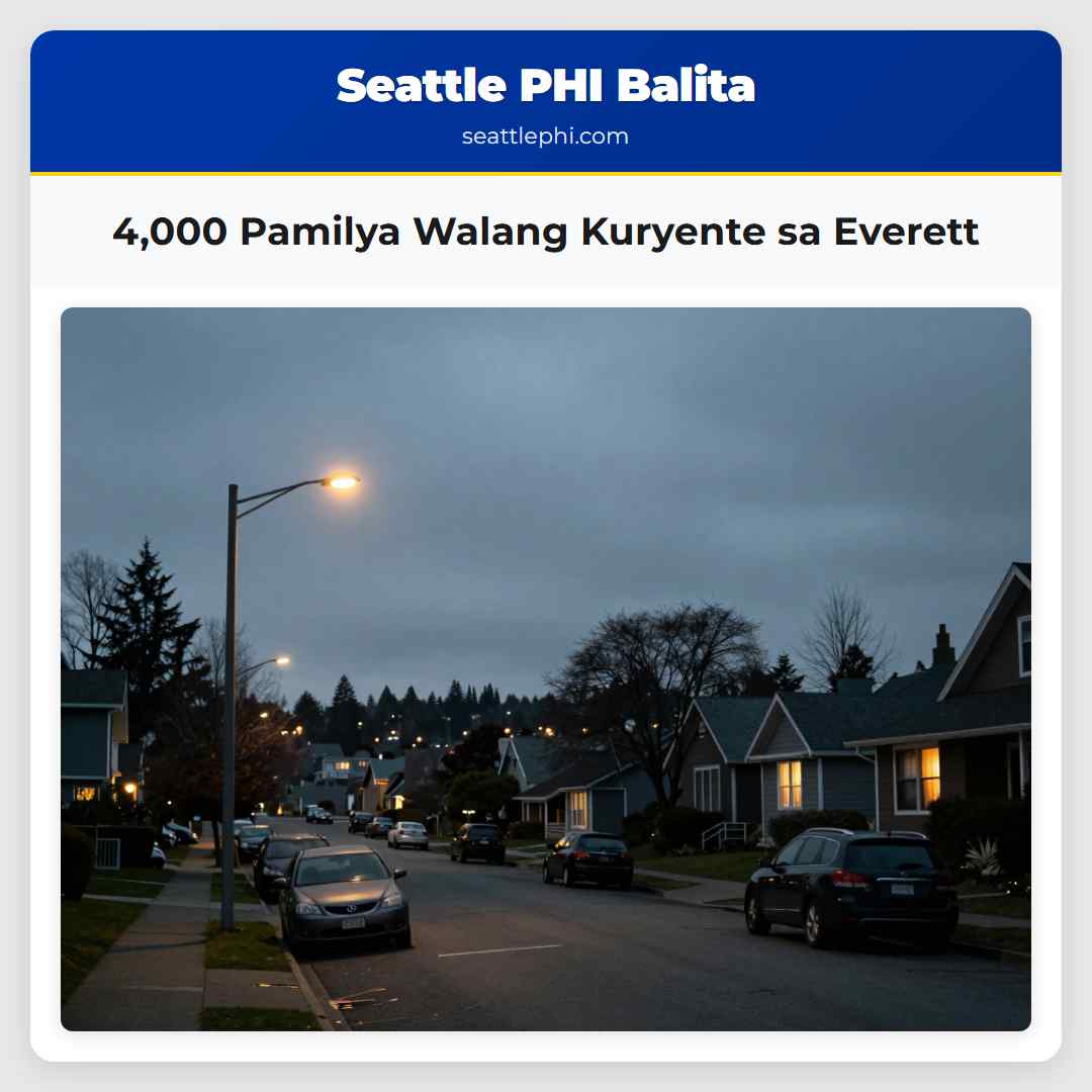 4,000 Pamilya Walang Kuryente sa Everett