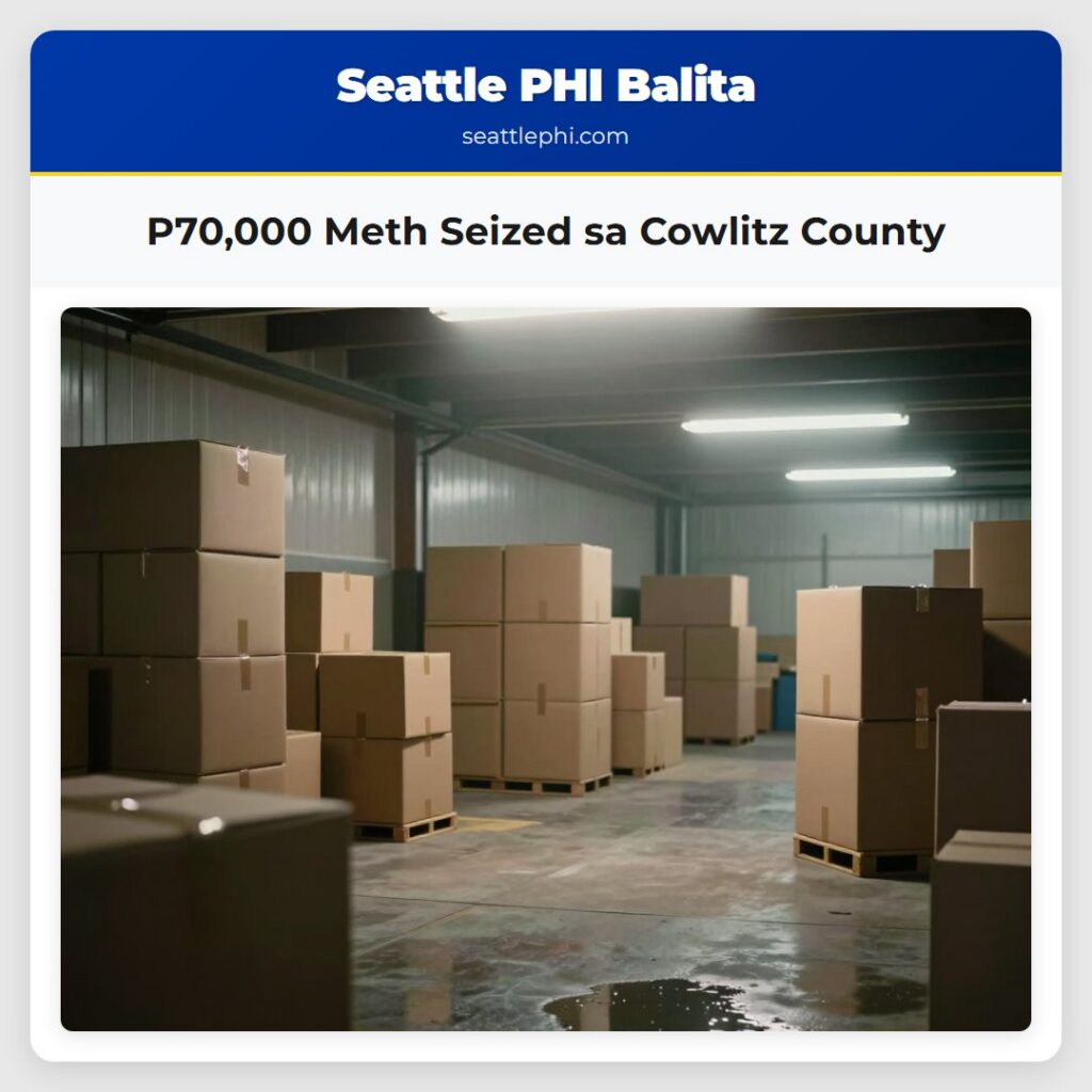 P70,000 Meth Seized sa Cowlitz County