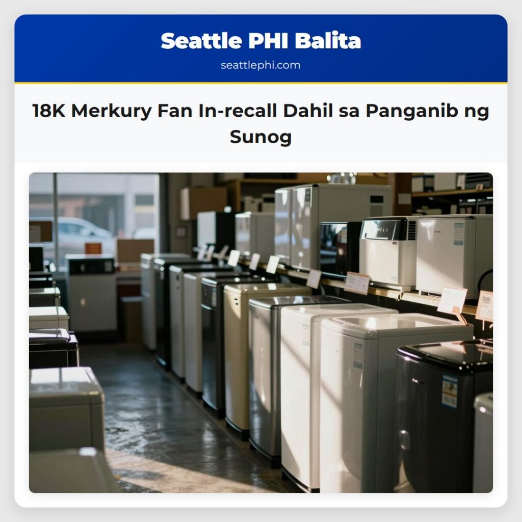 18K Merkury Fan In-recall Dahil sa Panganib ng