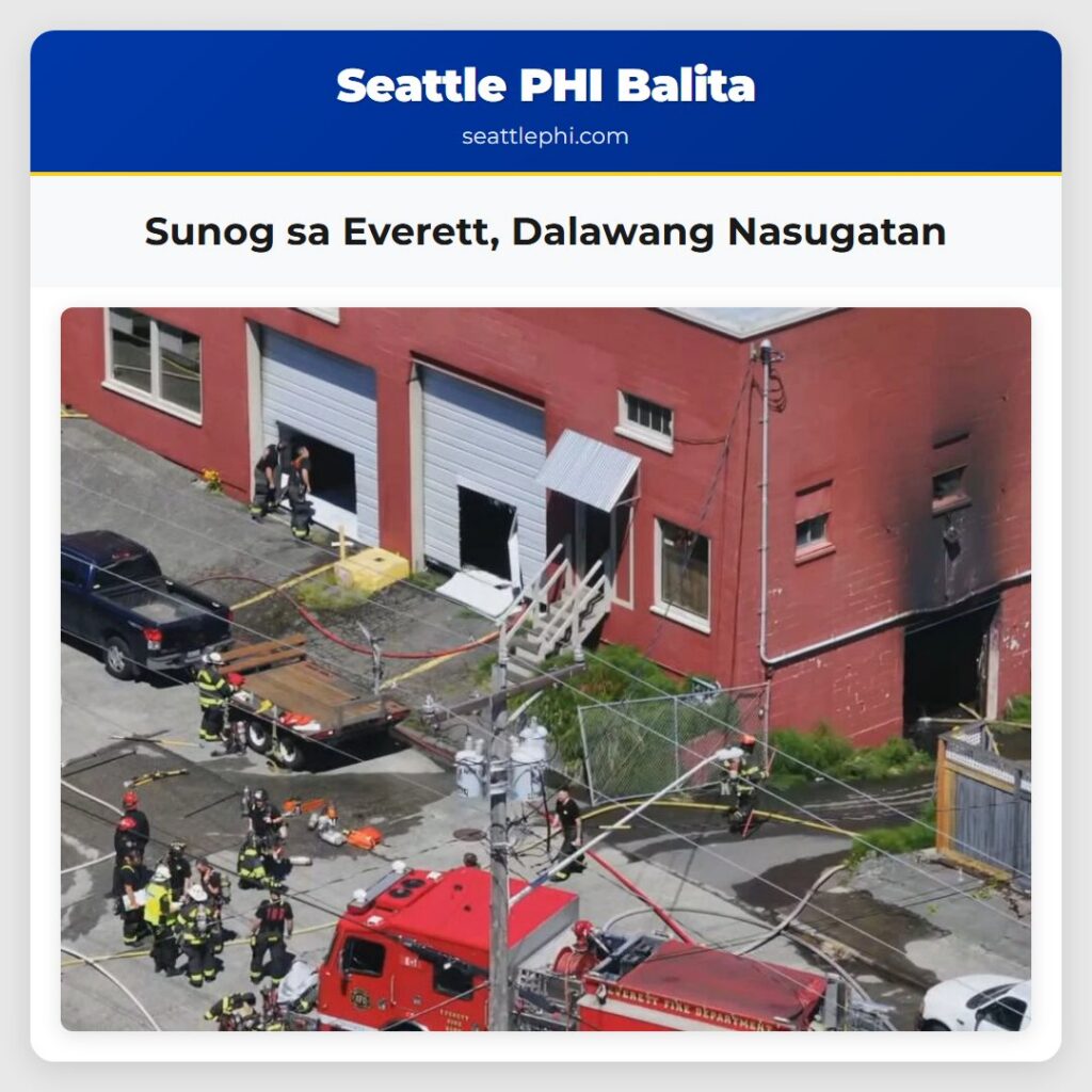 Sunog sa Everett, Dalawang Nasugatan
