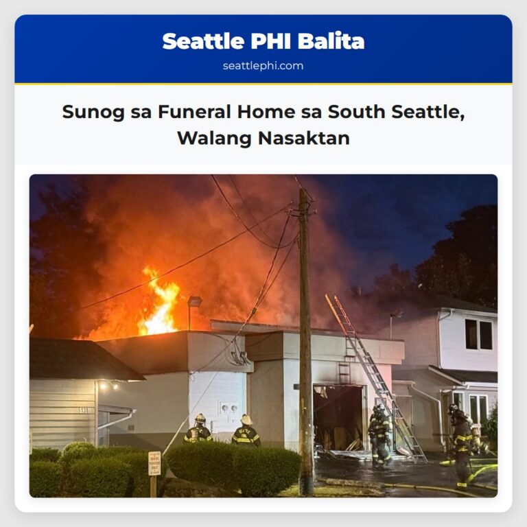 Sunog sa Funeral Home sa South Seattle Walang Nasaktan