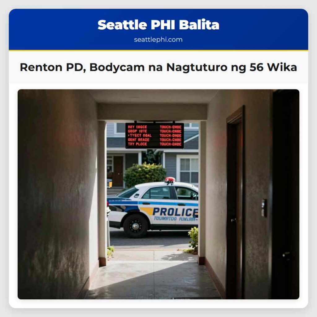 Renton PD, Bodycam na Nagtuturo ng 56 Wika