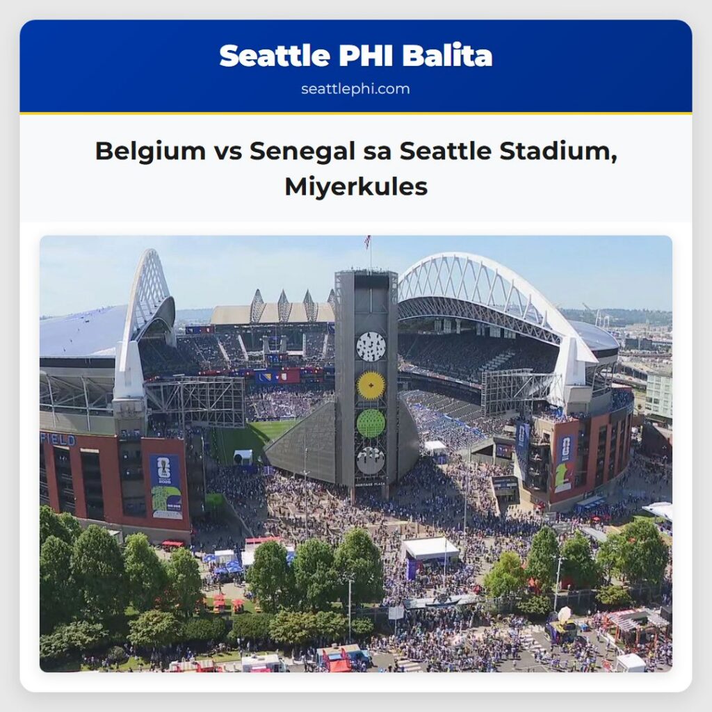 Belgium vs Senegal sa Seattle Stadium, Miyerkules