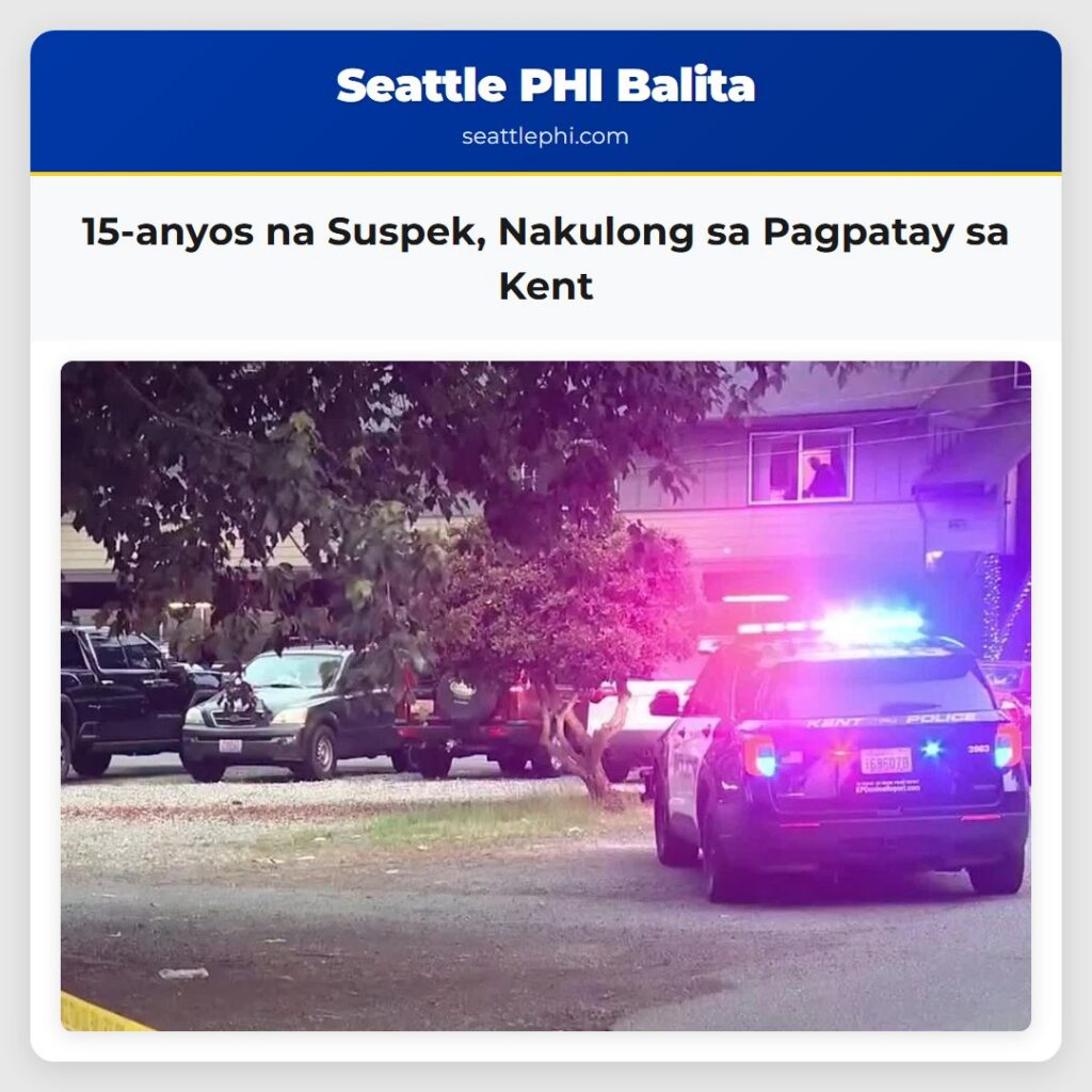 15-anyos na Suspek, Nakulong sa Pagpatay sa Kent