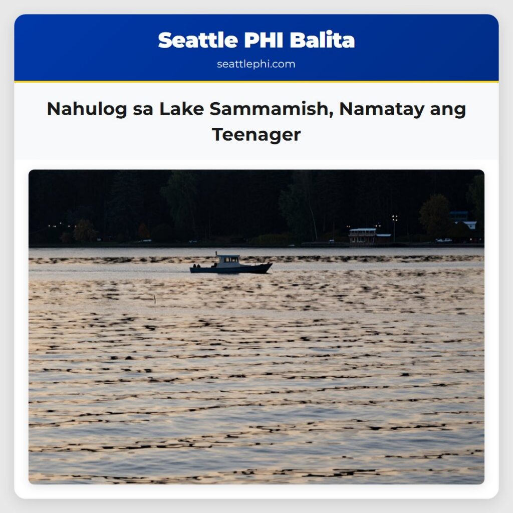 Nahulog sa Lake Sammamish, Namatay ang Teenager