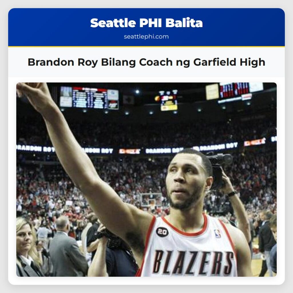 Brandon Roy Bilang Coach ng Garfield High