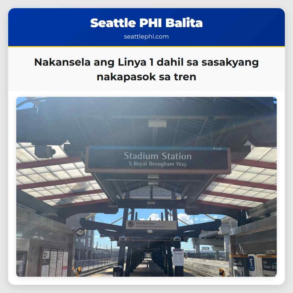 Nakansela ang Linya 1 dahil sa sasakyang