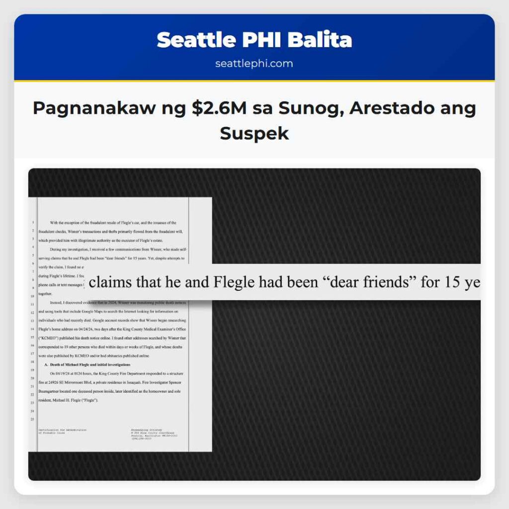 Pagnanakaw ng $2.6M sa Sunog, Arestado ang Suspek