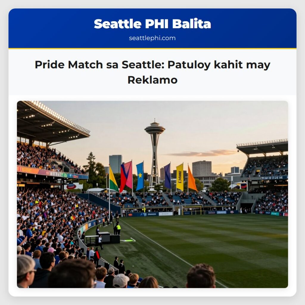 Pride Match sa Seattle: Patuloy kahit may Reklamo