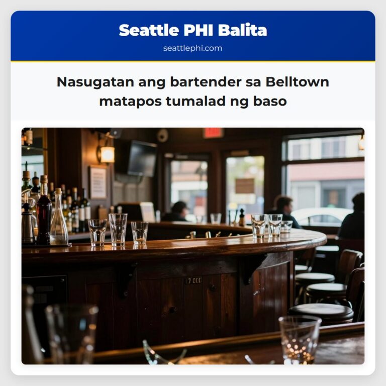 Nasugatan ang bartender sa Belltown matapos tumalad ng baso