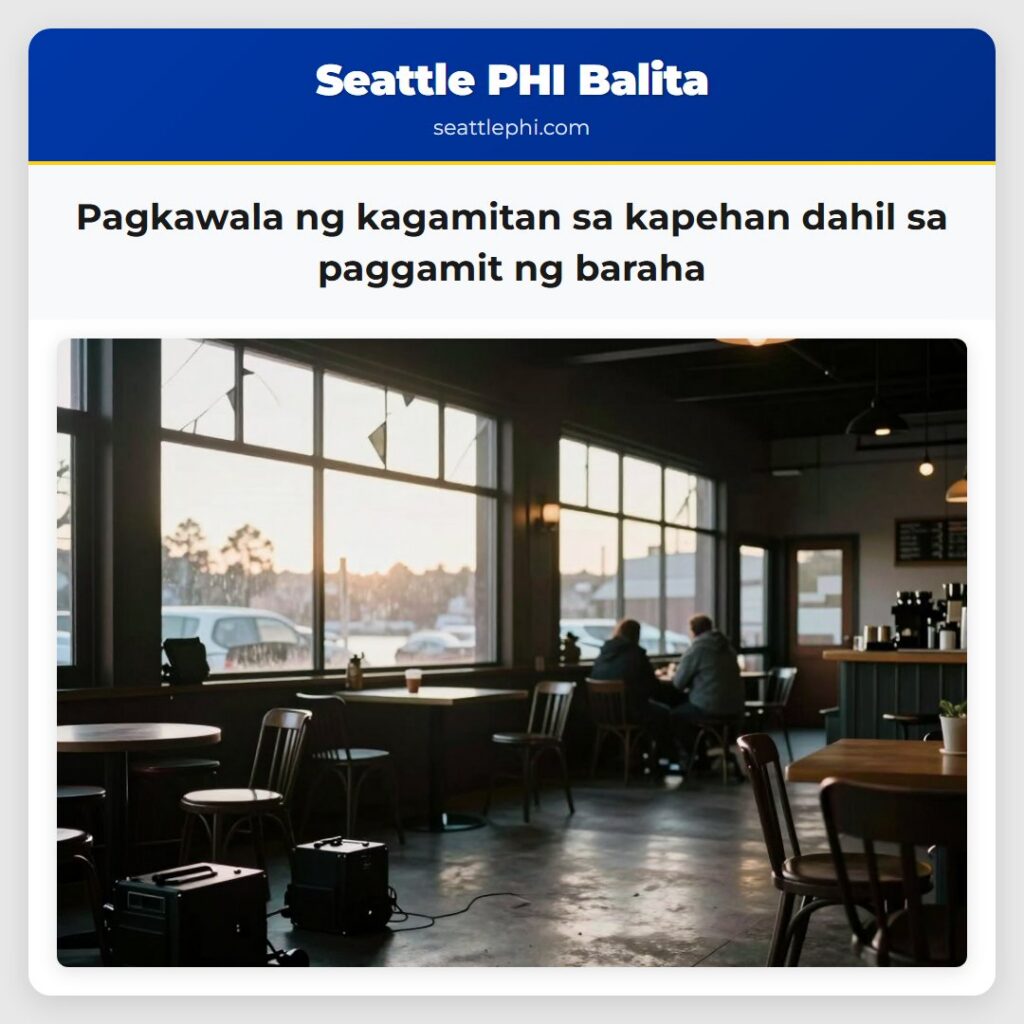Pagkawala ng kagamitan sa kapehan dahil sa
