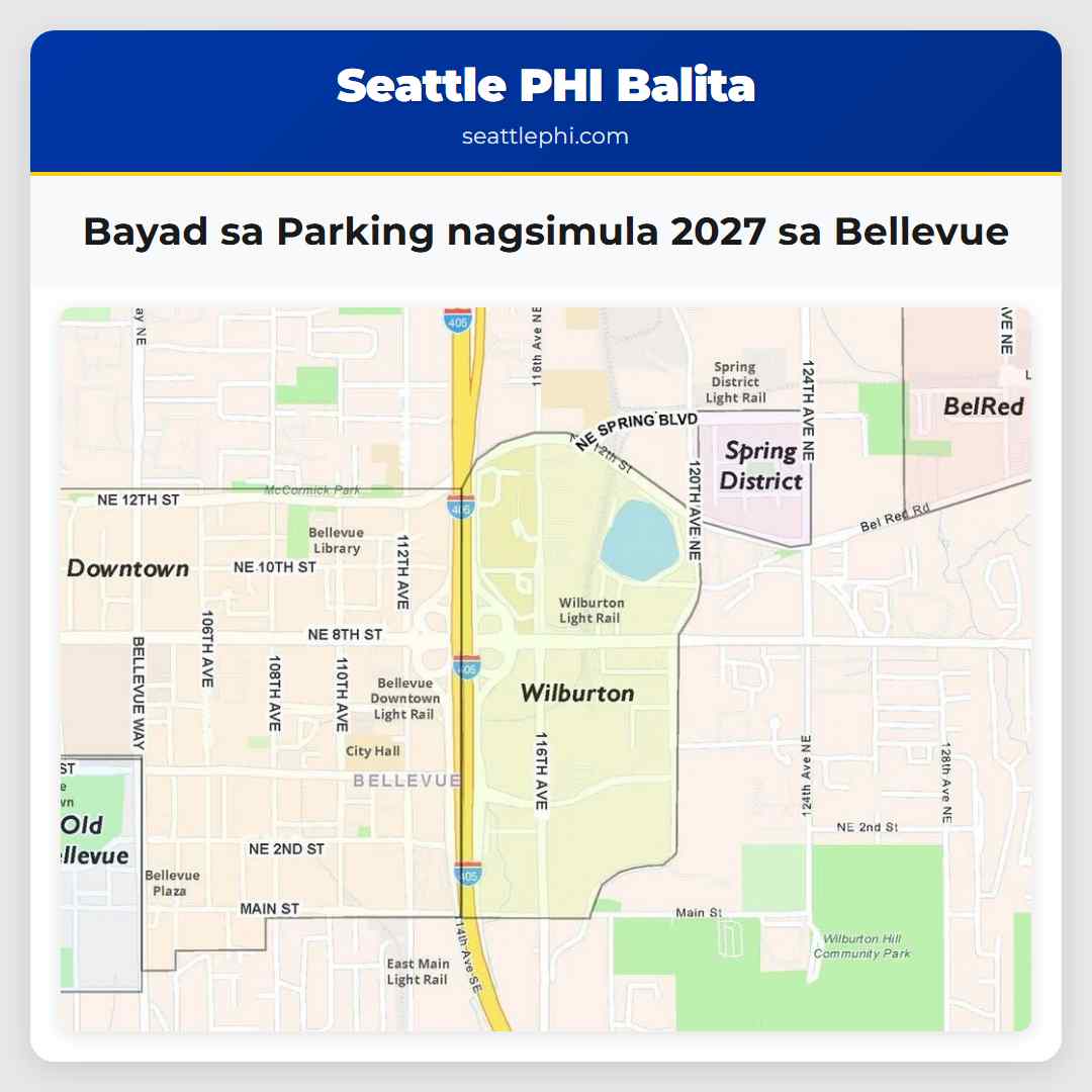 Bayad sa Parking nagsimula 2027 sa Bellevue