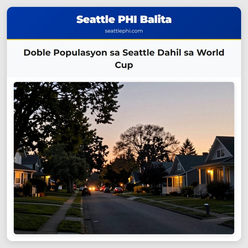 Doble Populasyon sa Seattle Dahil sa World Cup