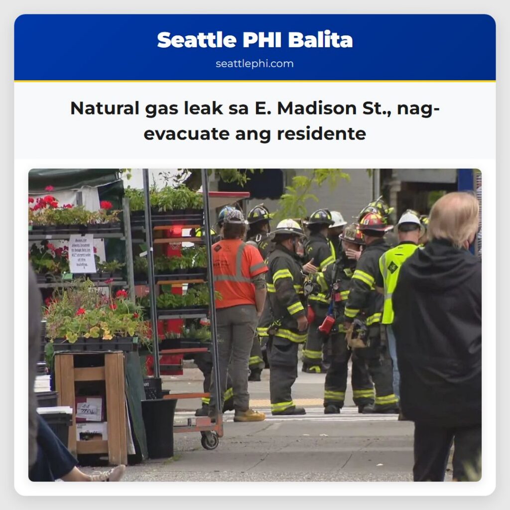 Natural gas leak sa E. Madison St., nag-evacuate
