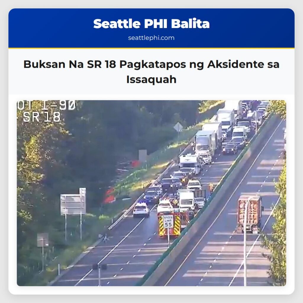 Buksan Na SR 18 Pagkatapos ng Aksidente sa