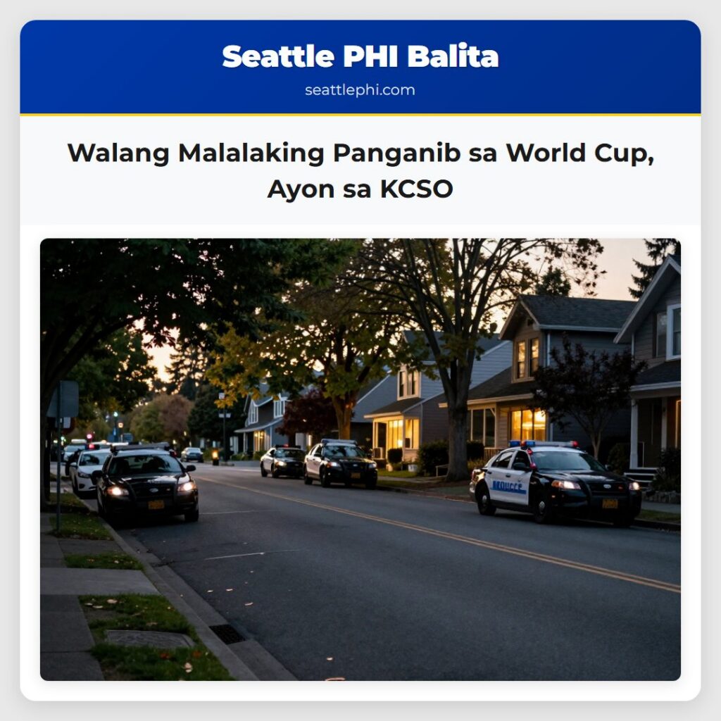 Walang Malalaking Panganib sa World Cup, Ayon sa