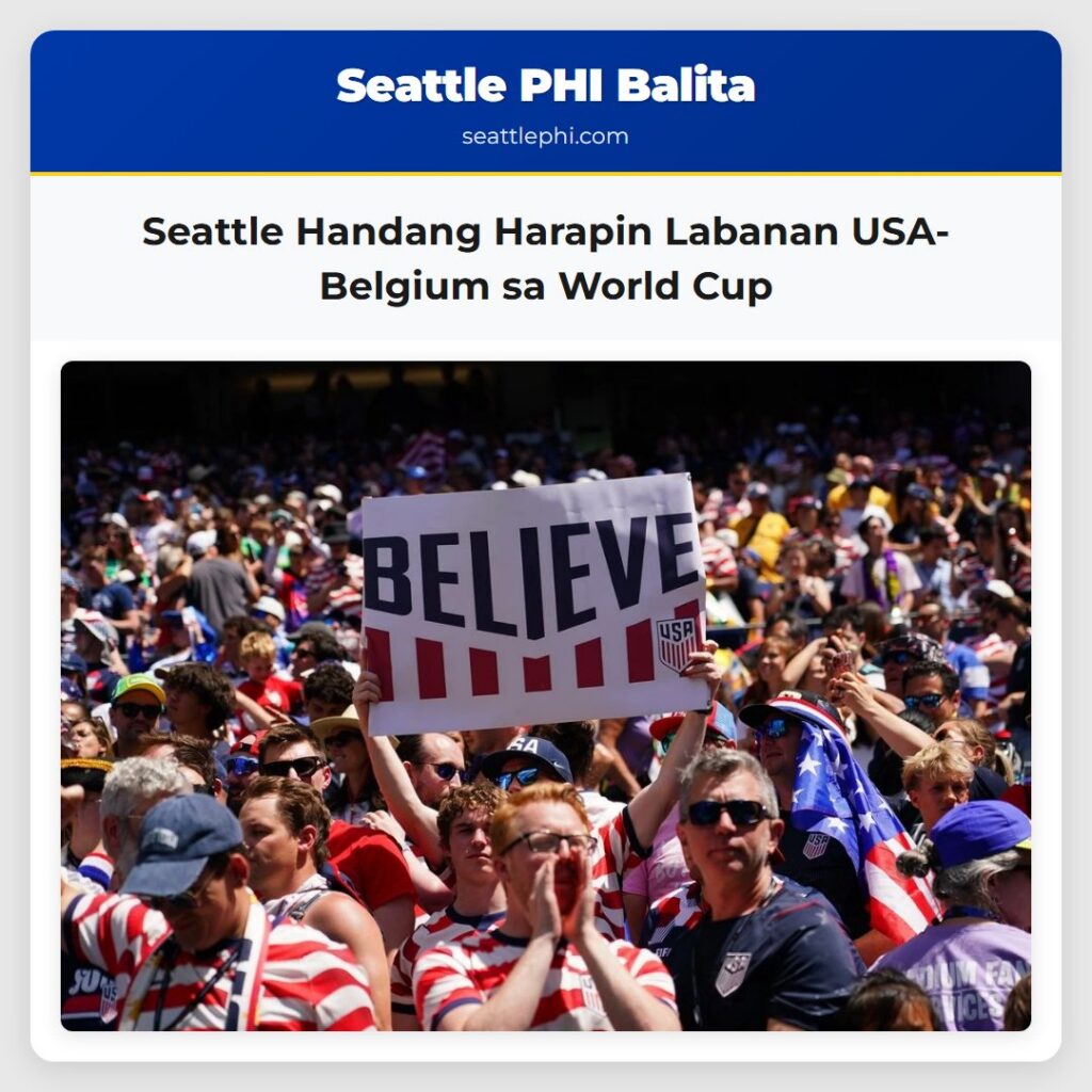 Seattle Handang Harapin Labanan USA-Belgium sa