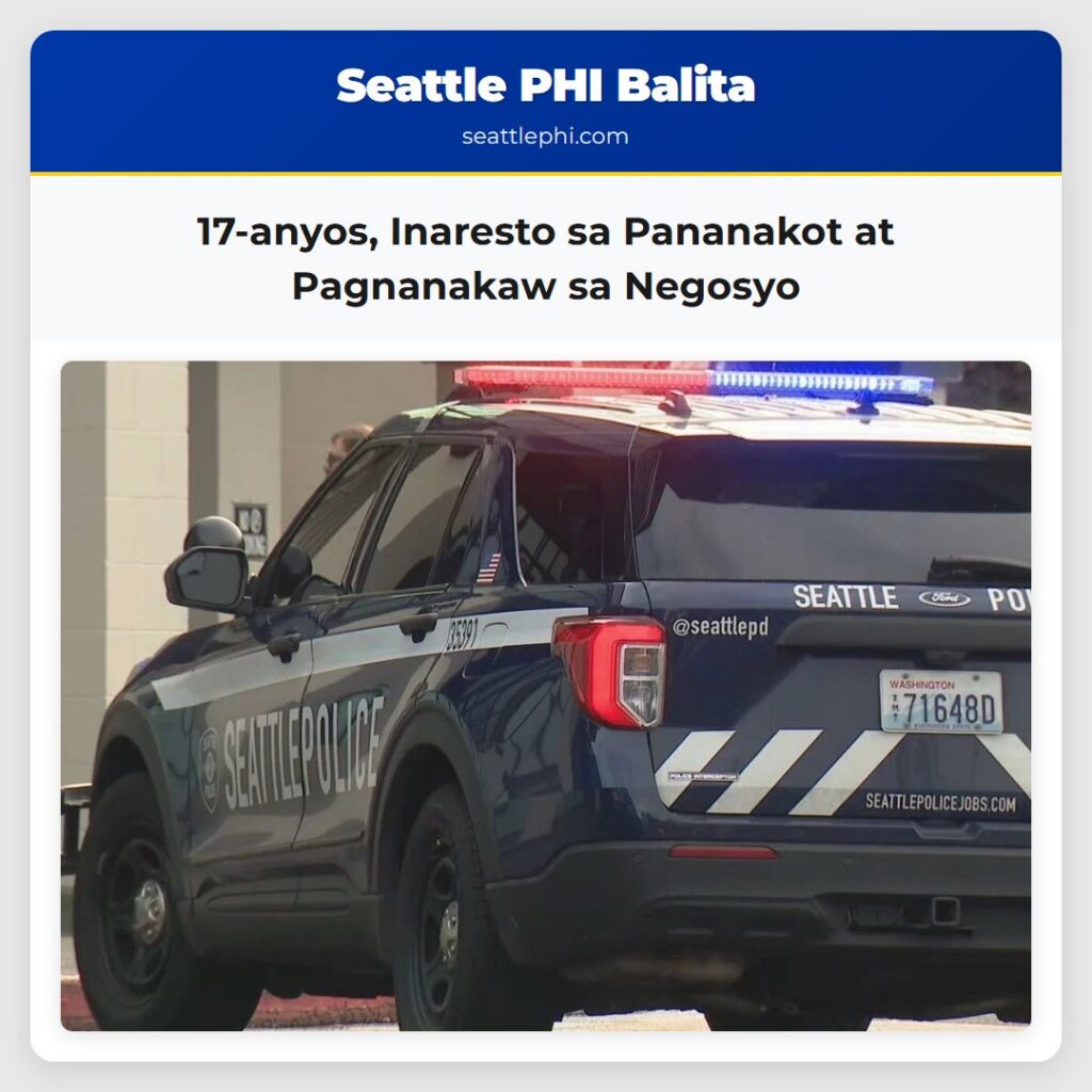 17-anyos, Inaresto sa Pananakot at Pagnanakaw sa