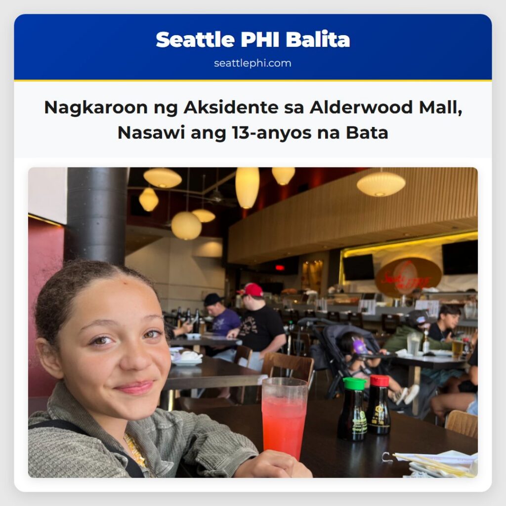 Nagkaroon ng Aksidente sa Alderwood Mall, Nasawi