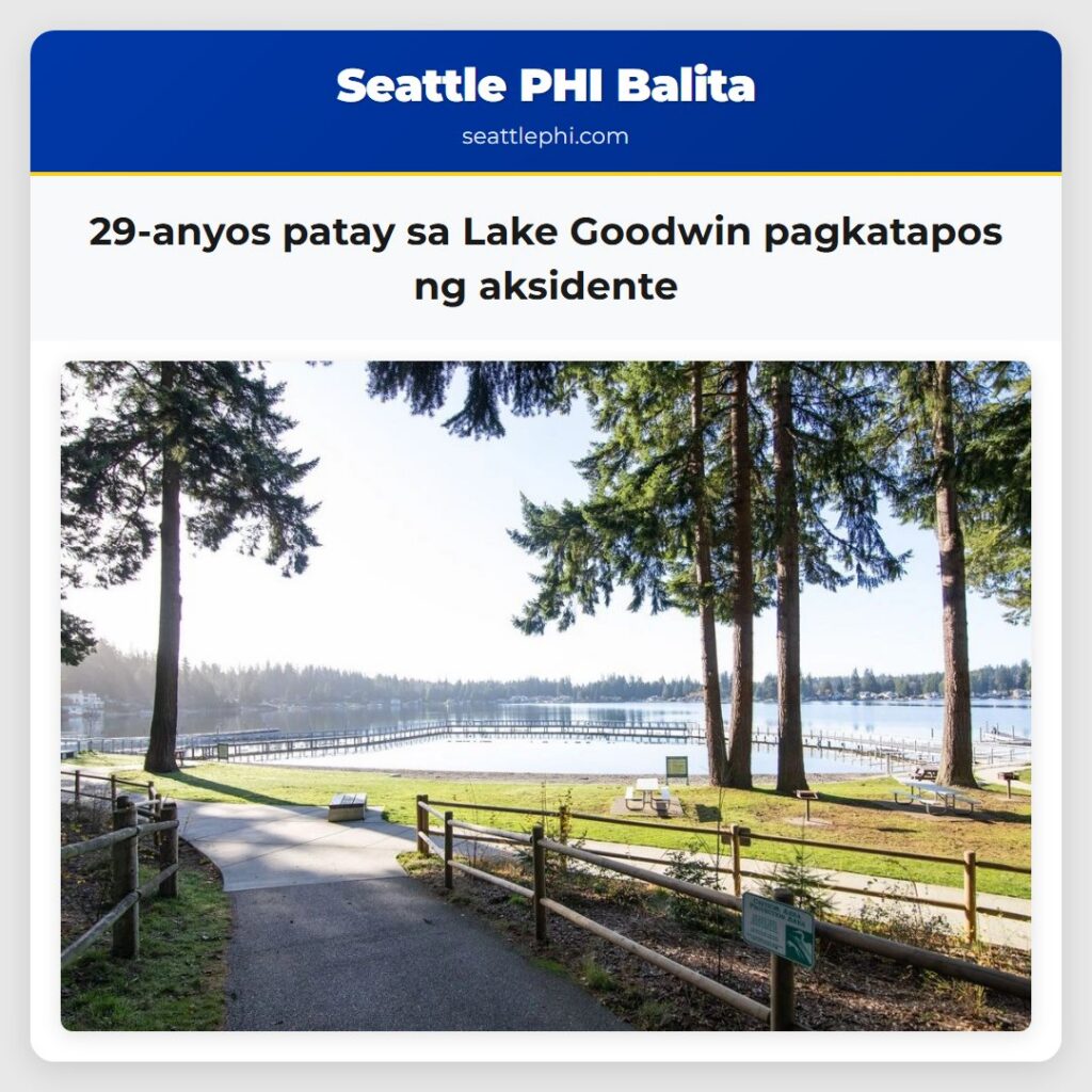 29-anyos patay sa Lake Goodwin pagkatapos ng