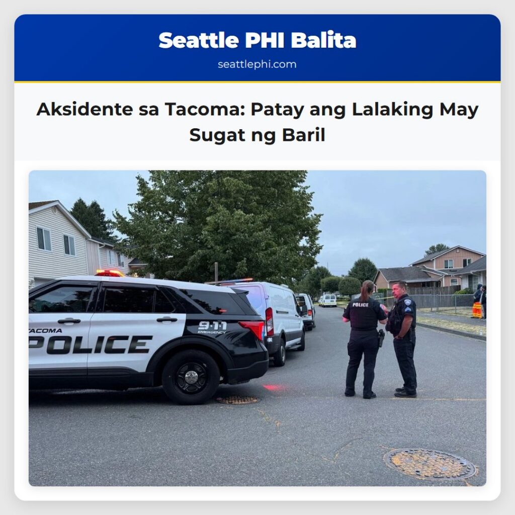 Aksidente sa Tacoma: Patay ang Lalaking May Sugat
