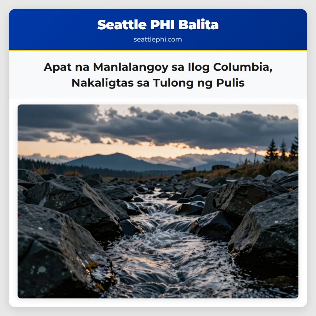 Apat na Manlalangoy sa Ilog Columbia, Nakaligtas